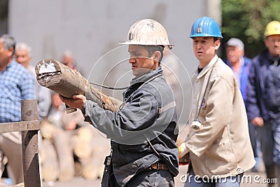 Turkish Miners Editorial Stock Photo