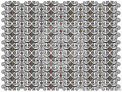 Turkish Mosque Window Seamless Pattern. Stock Photo