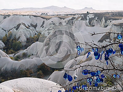 Turkish Nazar amulet blue eye Stock Photo