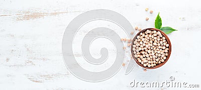 Turkish peas. Nutt On a white background. Stock Photo