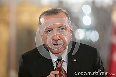Turkish President Recep Tayyip Erdogan Editorial Stock Photo