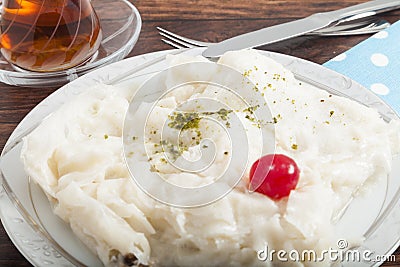 Turkish Ramadan dessert Gullac Stock Photo