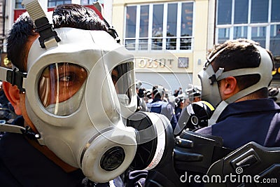 Turkish Riot Police Editorial Stock Photo