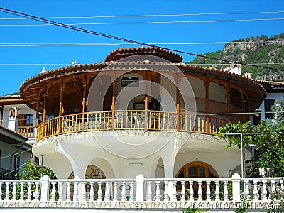 Turkish round balcony Stock Photo