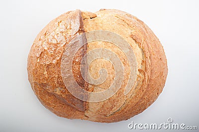 Turkish Round Tas Firin Bread Stock Photo