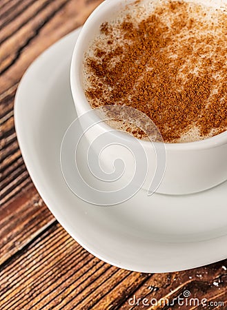 Turkish Salep or Sahlep with cinnamon Stock Photo