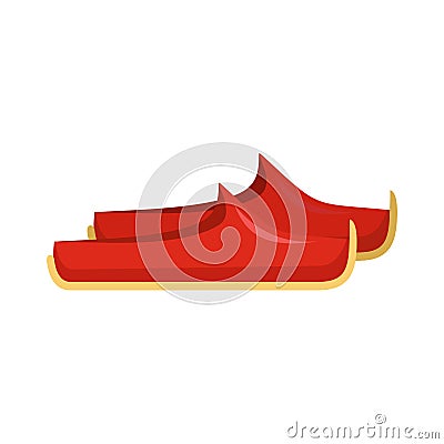 Turkish shoes icon flat isolated vector Vector Illustration