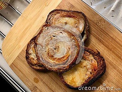 Turkish Street Food Kokorec made with sheep bowel Stock Photo