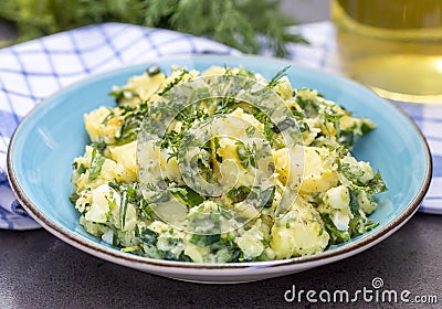 Turkish style food potato salad, potatoes salad Stock Photo