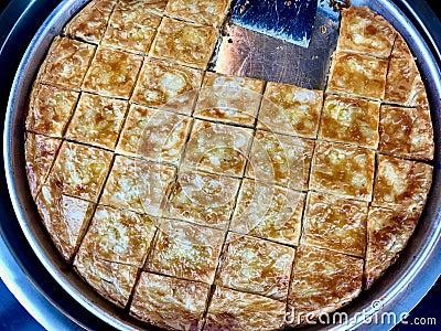 Turkish Su Boregi / Tabla borek or burek Stock Photo