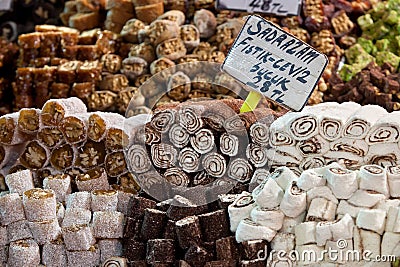 Turkish sweetness. Istanbul, Turkey. Stock Photo