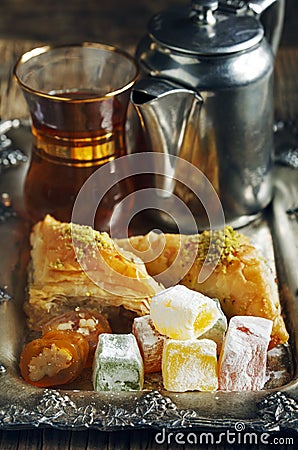 Turkish sweets. Stock Photo