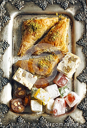 Turkish sweets. Stock Photo