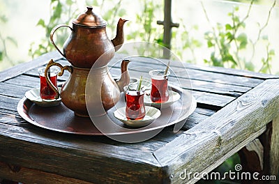 Turkish Tea Stock Photo