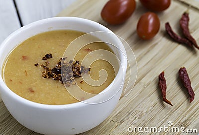 Turkish Traditional Tarhana Soup Stock Photo