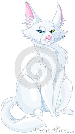 Turkish Van Cat. Turkish Angora Cat Vector Illustration