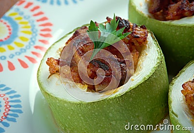 Turkish zucchini stuffed Stock Photo