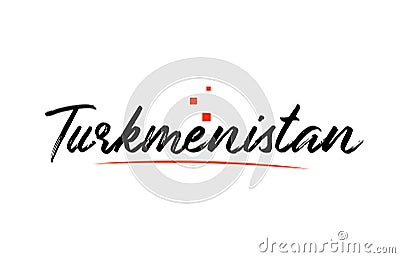 Turkmenistan country typography word text for logo icon design Stock Photo