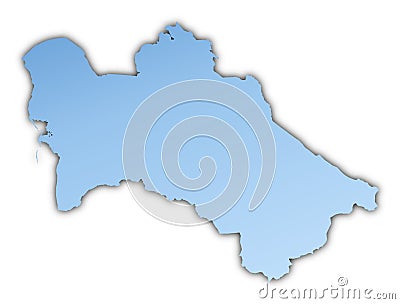 Turkmenistan map Stock Photo