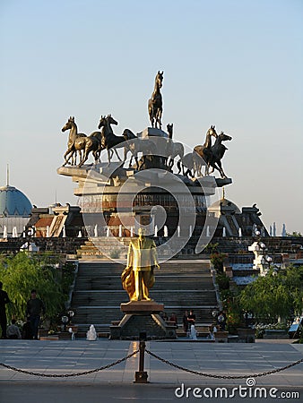 Turkmenistan - Monuments and buildings of Ashgabat Editorial Stock Photo