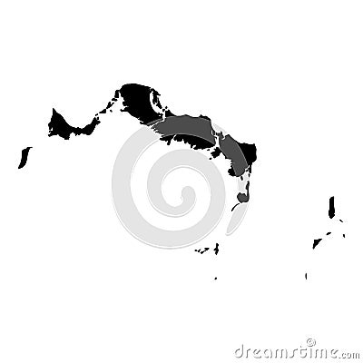 Turks and Caicos Islands map. Vector Illustration