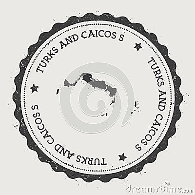 Turks and Caicos Islands sticker. Vector Illustration