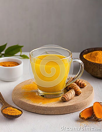 Turmeric Tea healthy drink Stock Photo