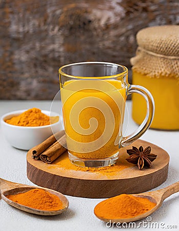 Turmeric Tea healthy drink Stock Photo