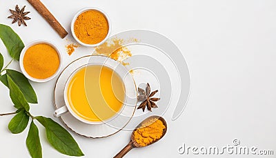 Turmeric Tea healthy drink Stock Photo