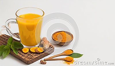 Turmeric Tea healthy drink Stock Photo