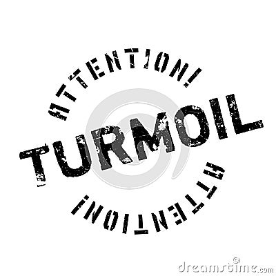 Turmoil rubber stamp Stock Photo