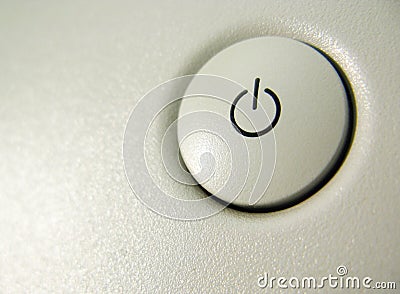 Turn on button Stock Photo