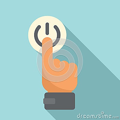 Turn off button icon flat vector. Light power Vector Illustration