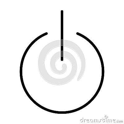 Turn power on / turn power off line icon. Vector pictogram Vector Illustration