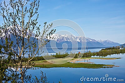 Turnagain Arm and the Seward Highway Stock Photo