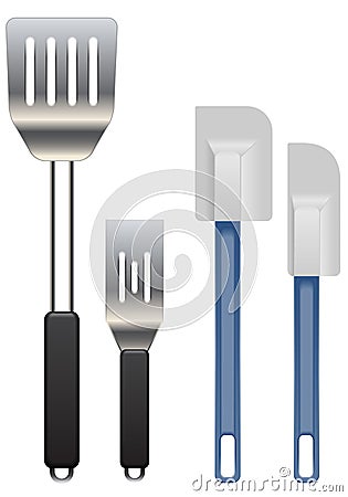 Turners and spatulas Vector Illustration