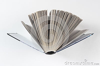 Turning pages of open paper book. Knoledge and reading concept Stock Photo