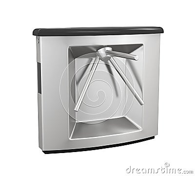 Turnstile Entrance Isolated Stock Photo