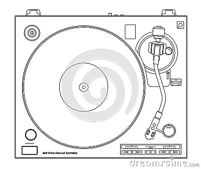 Turntable Vector Illustration