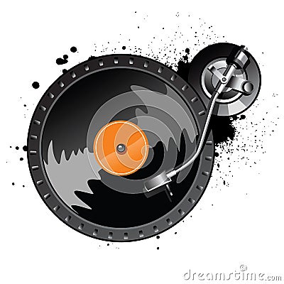 Turntable Vector Illustration