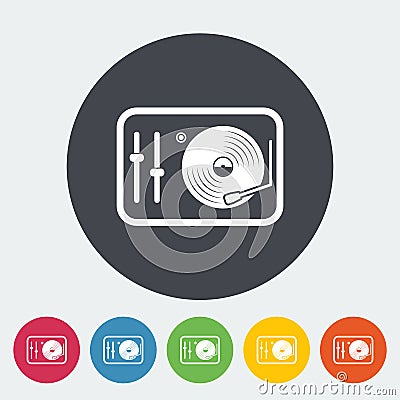 Turntable Vector Illustration