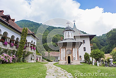 Visiting Turnu monastery Stock Photo