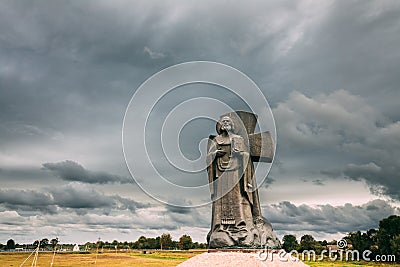 Turov, Belarus. Monument To Kirill Of Turov In Autumn Day Editorial Stock Photo