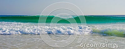 Turqoise wave wipe out Stock Photo
