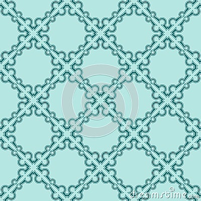 Turquiose seamless pattern Vector Illustration