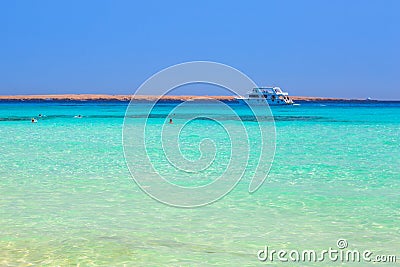 Turquise water of the exotic beach Stock Photo