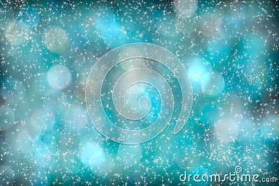 Turquoise Aqua Abstract Starlight Bokeh Background Stock Photo