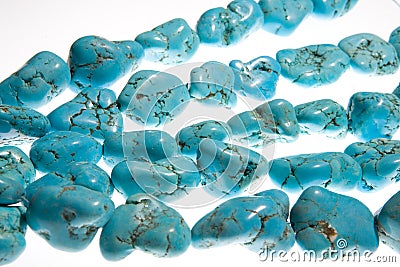 Turquoise beads Stock Photo