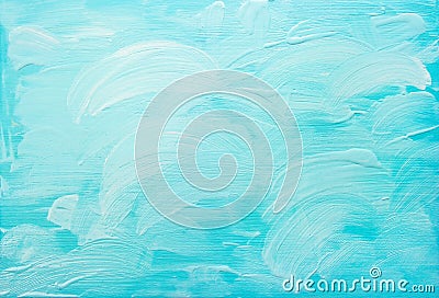 Turquoise blue abstract acrylic background Stock Photo