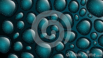 Turquoise color abstract background with water drops, vector illustration Vector Illustration